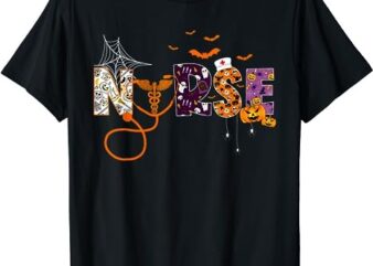 Emergency Nurse ER Nurse Halloween Spooky Season Nursing T-Shirt PNG File