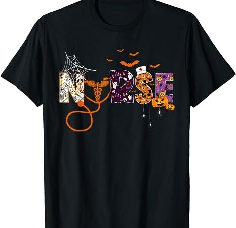 Emergency nurse er nurse halloween spooky season nursing t-shirt png file