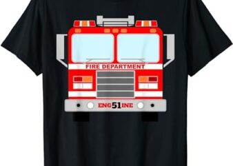 FIRE TRUCK HALLOWEEN COSTUME PRETEND I’M A FIRE TRUCK T-Shirt PNG File