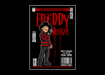 FREDDY K COMIC POSTER t shirt graphic design