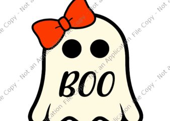 Ghost With Bow Svg, Boo Halloween Svg, Boo Ghost Svg, Boo Bow SVg, Ghost Halloween Svg, Halloween Svg