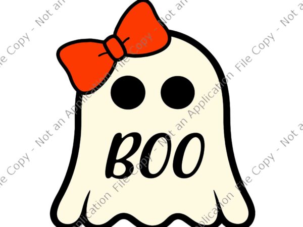 Ghost with bow svg, boo halloween svg, boo ghost svg, boo bow svg, ghost halloween svg, halloween svg t shirt design template