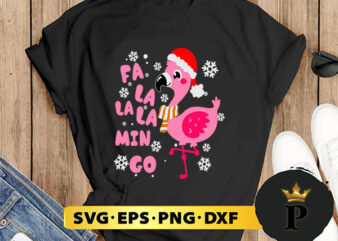 Fa La La La Mingo Flamingo For Christmas SVG, Merry Christmas SVG, Xmas SVG PNG DXF EPS