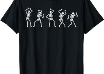 Fall Shirt, Dancing Skeleton Shirt, Halloween Costume T-Shirt PNG File