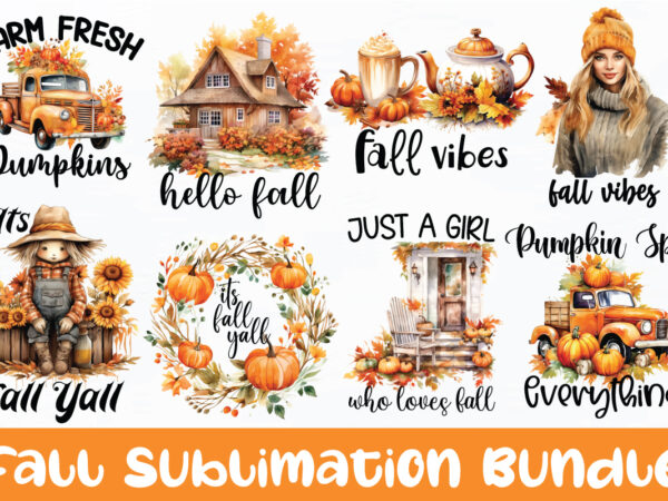 Fall sublimation bundle t shirt graphic design