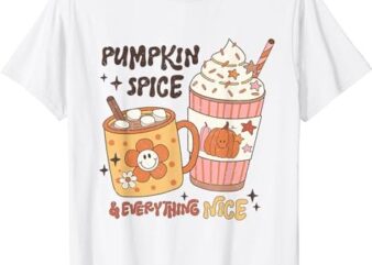 Fall coffee pumpkin spice latte iced warm cozy autumn orange T-Shirt