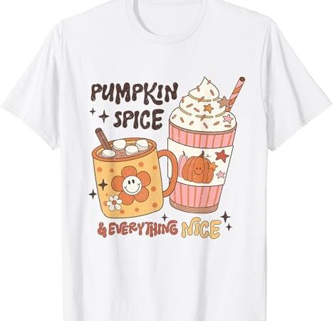 Fall coffee pumpkin spice latte iced warm cozy autumn orange t-shirt