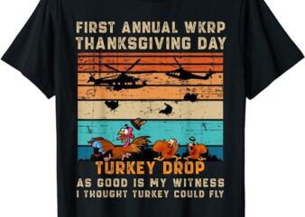 First Annual Thanksgiving Day Turkey Drop 22 November Retro T-Shirt