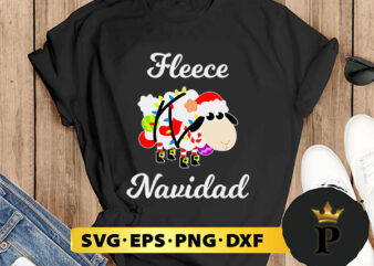 Fleece Navidad Christmas Feliz SVG, Merry Christmas SVG, Xmas SVG PNG DXF EPS