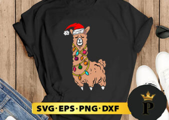 Fleece Navidad Feliz Llamadad Fa La Llama Alpaca Christmas SVG, Merry Christmas SVG, Xmas SVG PNG DXF EPS