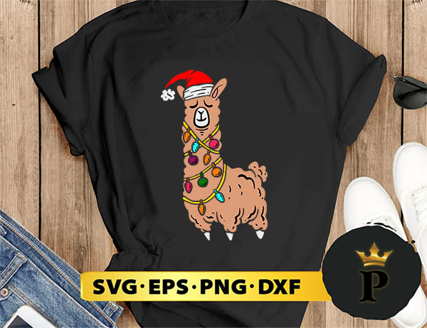 Fleece Navidad Feliz Llamadad Fa La Llama Alpaca Christmas SVG, Merry Christmas SVG, Xmas SVG PNG DXF EPS