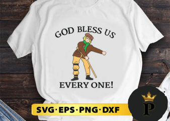 Floss Dance Christmas Carol Tiny Tim God Bless Us Everyone SVG, Merry Christmas SVG, Xmas SVG PNG DXF EPS