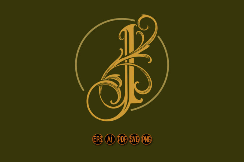 Flourish lettering I monogram timeless luxury logo