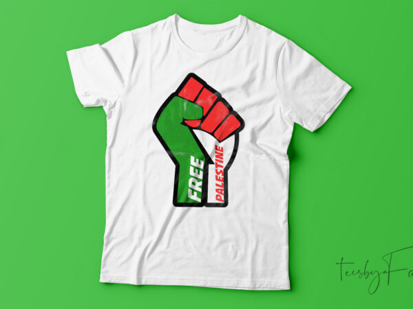 Free palestine| t-shirt design for sale.