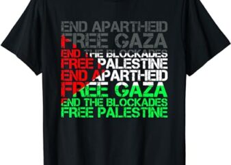 Free Palestine Arabic Palestine Gaza Jerusalem Support Flag T-Shirt