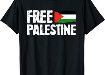 Free Palestine Gaza Flag Arabic Freedom for Palestinians T-Shirt