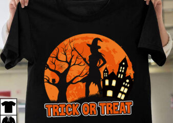 Trick or Treat T-shirt Design, Halloween SVG T-shirt Design Bundle ,MEGA HALLOWEEN BUNDLE 2, 130 Designs, Heather Roberts Art Bundle, Halloween svg, Fall svg, Thanksgiving svg, Cut Files Cricut, Silhouette