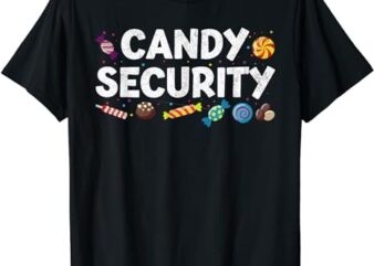 Funny Candy Security Halloween Party T-Shirt PNG File