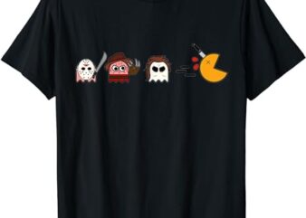 Funny Ghosts Parody Halloween Gamer 80’s Horror Movies T-Shirt PNG File