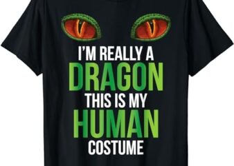 Funny Halloween Dragon Costume Men Women Adult Boys Fun T-Shirt PNG File