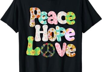 Funny Halloween PEACE SIGN LOVE 60s 70s Tie Dye Hippie T-Shirt PNG File