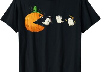 Funny Halloween Scary Pumpkin Ghosts Creepy Halloween Gamer T-Shirt PNG File