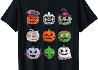 Funny Halloween costume Women Kids Men Pumpkin characters T-Shirt PNG File