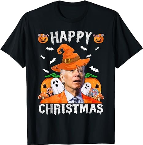 Funny Joe Biden Happy Halloween Shirt Happy Christmas Saying T-Shirt png file