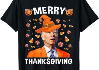 Funny Joe Biden Happy Halloween Shirt Merry Thanksgiving T-Shirt