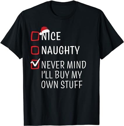 Funny naughty nice christmas family pajama men women kids t-shirt png file