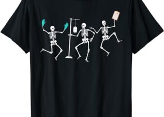 Funny Nurse Skeleton, Halloween healthcare Crew, Skeleton T-Shirt png file