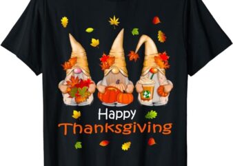 Funny Thanksgiving Shirts for Women Gnome – Gnomies Lover T-Shirt