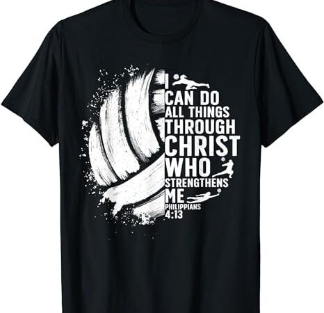 Funny volleyball christian design for men women boys girls t-shirt png file