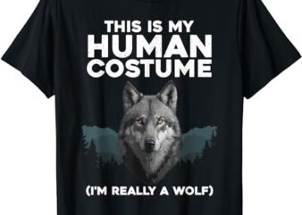 Funny Wolf Design For Men Women Boys Girls Kids Wolf Lovers T-Shirt PNG File
