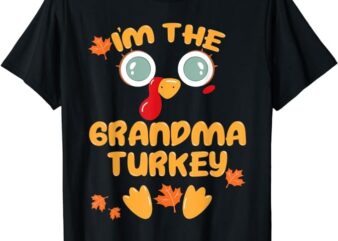 GRANDMA Turkey Matching Family Thanksgiving Party Pajama T-Shirt