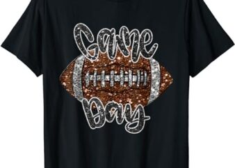 Game Day Football Bling Bling Football Lover Sport Season T-Shirt