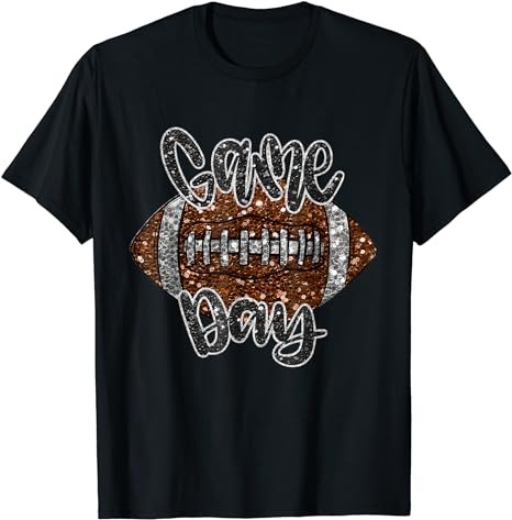 Game Day Football Bling Bling Football Lover Sport Season T-Shirt