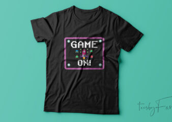Game-on| Retro Gaming t shirt design for sale