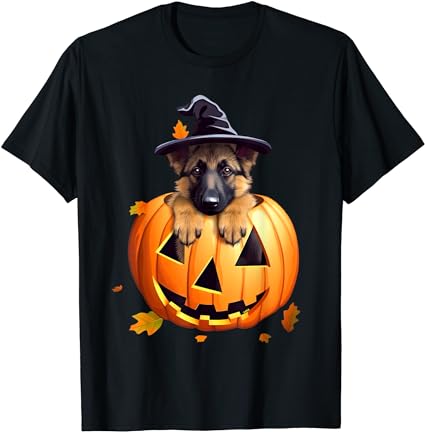 German shepherd puppy halloween magic t-shirt