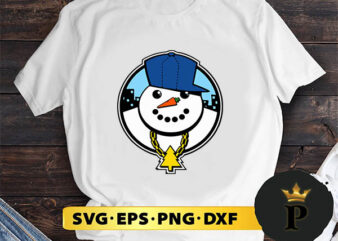 Ghetto Snowman Christmas SVG, Merry Christmas SVG, Xmas SVG PNG DXF EPS t shirt design template