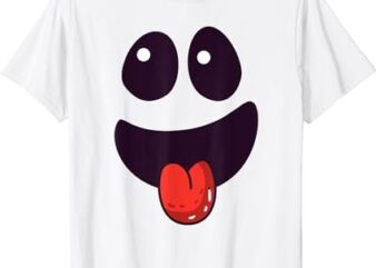 Ghost – Funny Scary Face Lazy Halloween Costume T-Shirt PNG File