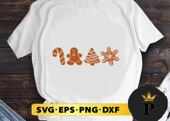 Gingerbread Christmas Ribbon SVG, Merry Christmas SVG, Xmas SVG PNG DXF EPS t shirt design template