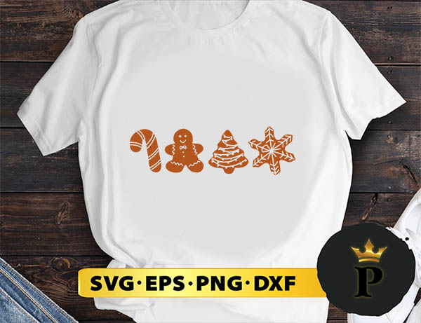Gingerbread Christmas Ribbon SVG, Merry Christmas SVG, Xmas SVG PNG DXF EPS