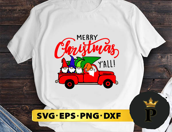Gnome Christmas Truck SVG, Merry Christmas SVG, Xmas SVG PNG DXF EPS
