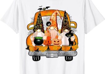Gnome Witch Halloween Pumpkin Autumn Fall Holiday T-Shirt PNG File