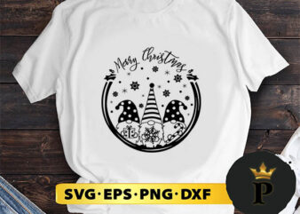 Gnomes Merry Christmas SVG, Merry Christmas SVG, Xmas SVG PNG DXF EPS t shirt design template