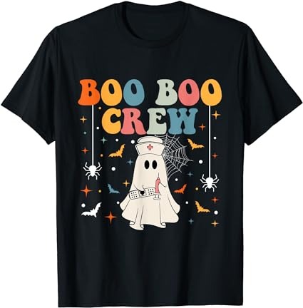 Groovy boo boo crew for cna er rn lpn funny halloween nurse t-shirt png file