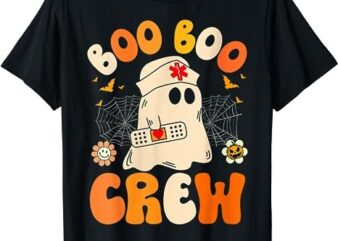 Groovy Boo Boo Crew Nurse Funny Ghost Women Halloween Nurse T-Shirt 1 PNG File