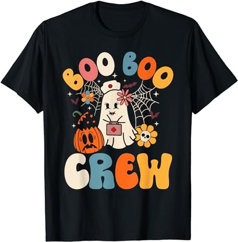 Groovy Boo Boo Crew Nurse Funny Ghost Women Halloween Nurse T-Shirt 2 PNG File