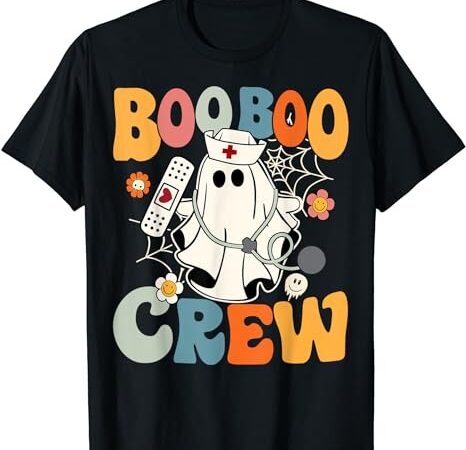 Groovy boo boo crew nurse funny ghost women halloween nurse t-shirt 2 png file